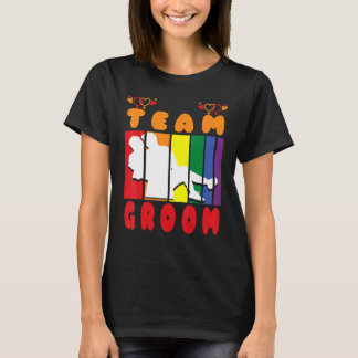 T-shirt Team Groom Husband Crew même sexe love