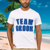 T-shirt TEAM GROOM style de varsité bleu groomsmans