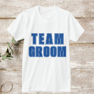 T-shirt TEAM GROOM style de varsité bleu groomsmans