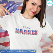 T-shirt TEAM HARRIS Kamala Harris États-Unis Drapeau