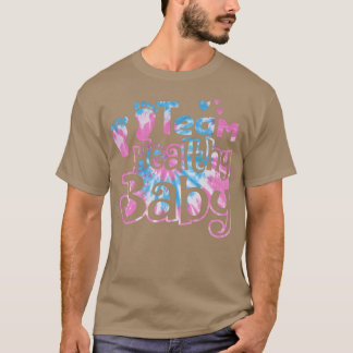 T-shirt Team Healthy Baby Gender Reveal Party Pink Or Blue