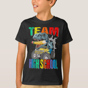 T-shirt Team High School Monster Truck Dinosaur Boys