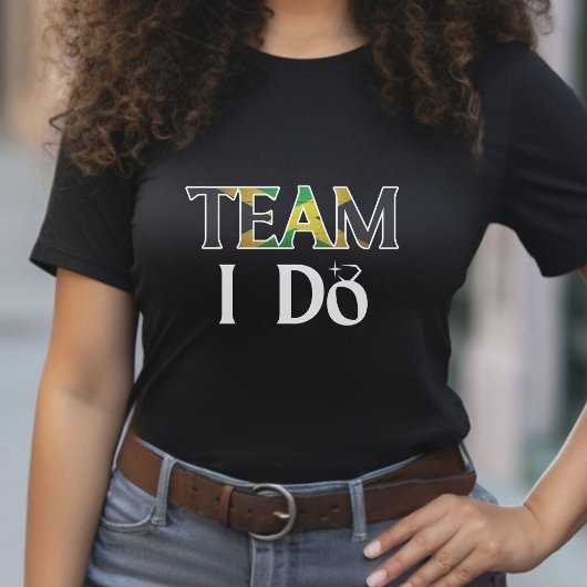 T-shirt Team I Do Jamaican Flag Mariage Bachelorette Party