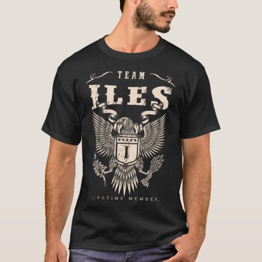 T-shirt TEAM ILES Membre à vie. (Devant)