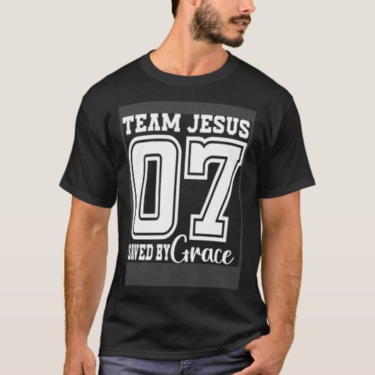 T-shirt Team Jesus 07 Saved By Grace (Devant)