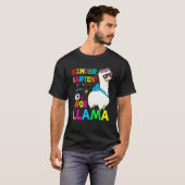 T-shirt Team Kindergarten Teacher Rainbow No Prob Llama 10 (Devant entier)