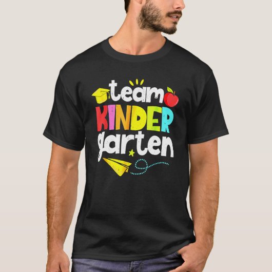 T-shirt Team Kindergarten Teacher Student  Back To School  (Devant)