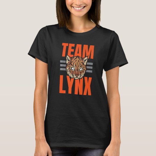 T-shirt Team Lynx Animal Keeper Zookeeper Wildlife Bobcat (Devant)