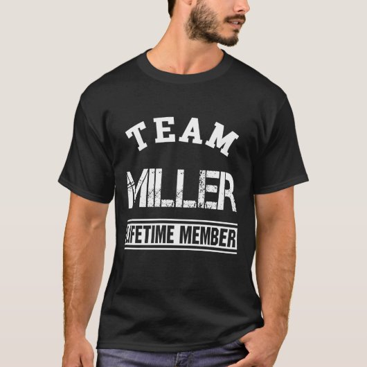 T-shirt Team Miller Membre de vie Nom de famille Don (Devant)