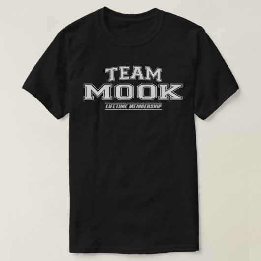 T-shirt Team Mook Fière Famille Nom, Nom Cadeau (Design devant)