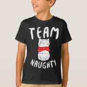 T-shirt Team Naughty Funny Matching Famille Noël (Devant)