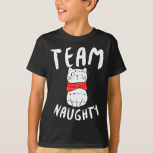 T-shirt Team Naughty Funny Matching Famille Noël