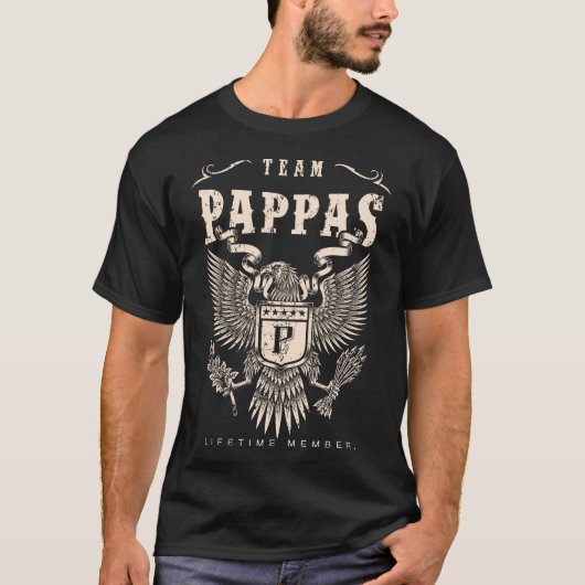 T-shirt TEAM PAPPAS Membre à vie. (Devant)