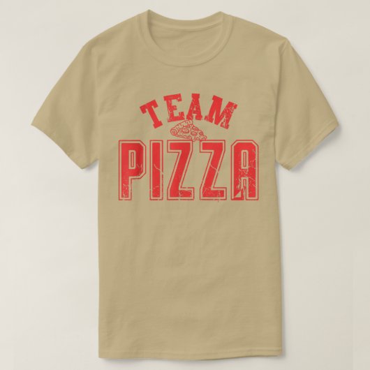T-shirt Team Pizza appariement J'aime la pizza amoureuse p (Design devant)