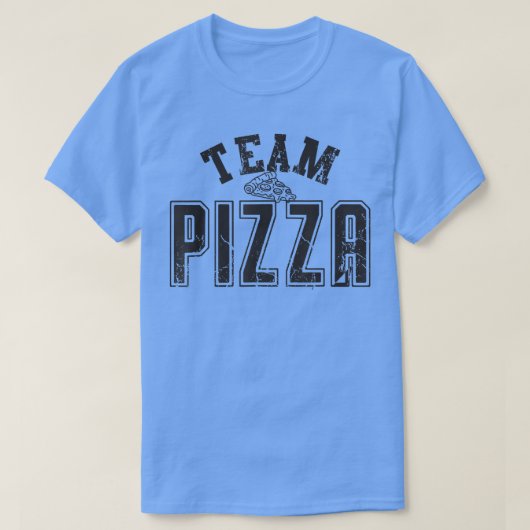 T-shirt Team Pizza appariement J'aime les amateurs de pizz (Design devant)