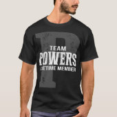 T-shirt Team POWERS Membre à vie (Devant)