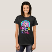 T-shirt Team Pre k Teacher Rainbow No Prob Llama 100th Day (Devant entier)