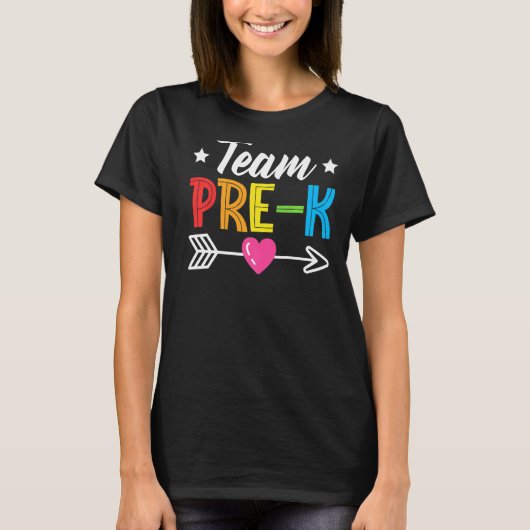T-shirt Team Pre K Teacher Student Kids Back To School Gra (Devant)