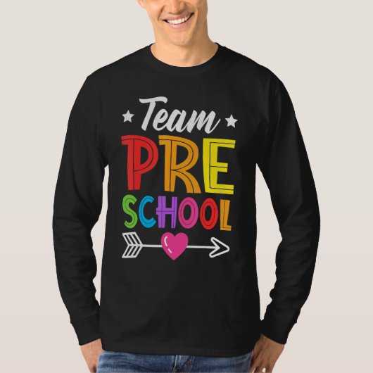T-shirt Team Preschool Teacher Student Kid Back To School  (Devant)
