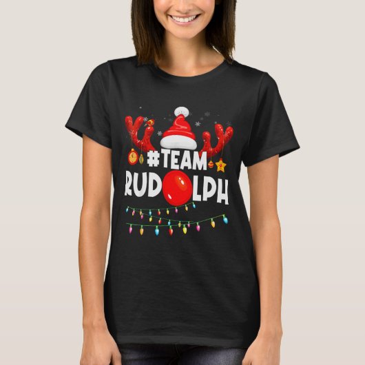 T-shirt Team Rudolph-cool Christmas Reindeer Costume (Devant)
