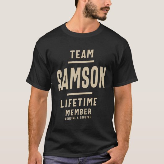 T-shirt Team Samson Membre à vie - Nom Samson (Devant)
