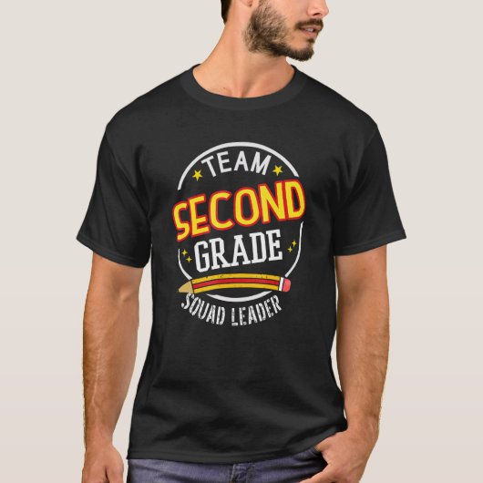 T-shirt Team Second Grade  Squad Leader  Back to School (Devant)