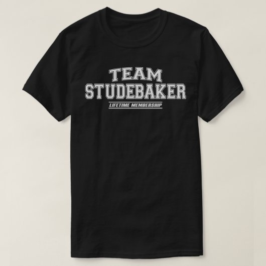 T-shirt Team Studebaker Fière Famille Nom, Nom G (Design devant)