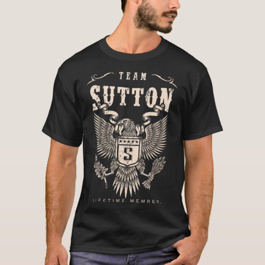 T-shirt TEAM SUTTON Membre à vie. (Devant)