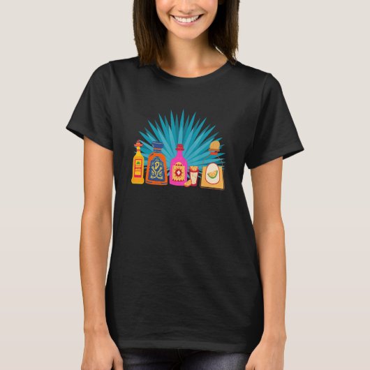 T-shirt Team Tequila Salt Lime Mexicaine Boisson Plante (Devant)