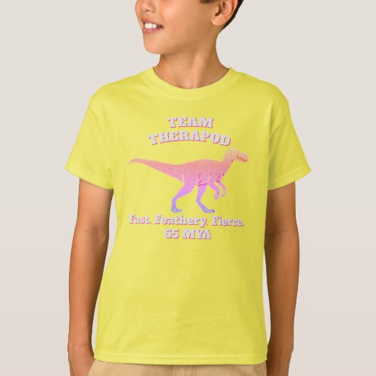 T-shirt Team Theropod - Rapide. Plumes. Fierce (Devant)