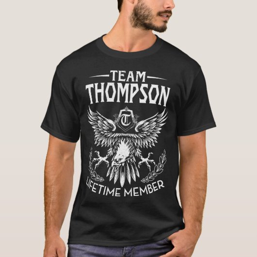 T-shirt Team THOMPSON Nom du membre à vie (Devant)