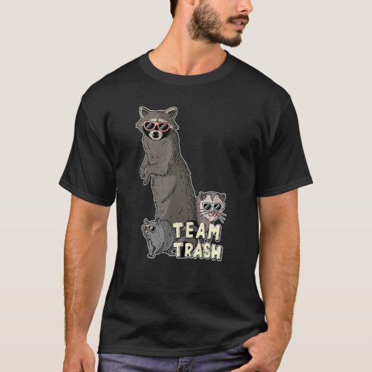 T-shirt Team Trash Opossum Raccoon Rat, Animaux Drôle Garb (Devant)
