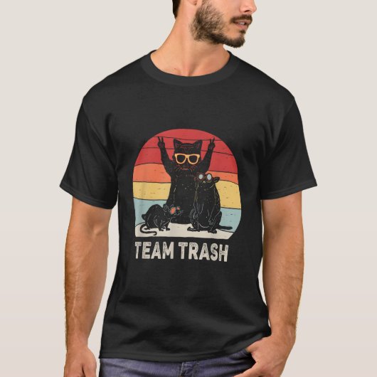 T-shirt Team Trash Opossum Raccoon Rat Animaux Garbage (Devant)