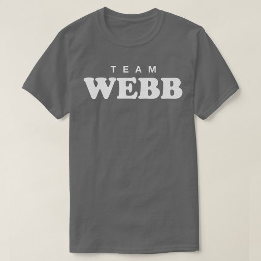 T-shirt Team Webb Personalized Surname Bride Groom Family  (Design devant)