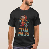 T-shirt Team Wolfs 10 Animal Sports joli Roller Patinage (Devant)