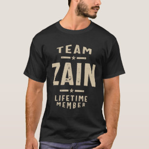 T-shirt Team Zain Membre à vie - Nom Zain