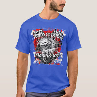 T-shirt Teamstrange Punk Rock Racer Squelette Design Rocki