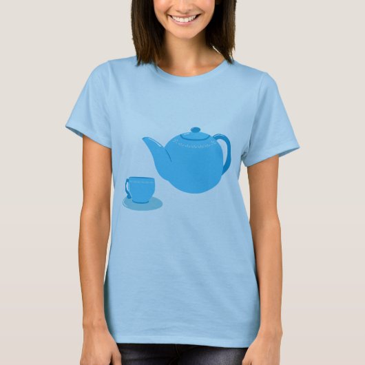 T-shirt Teapot bleu classique (Devant)