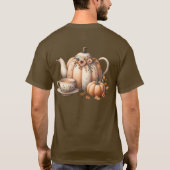 T-shirt Teapot citrouille avec fleurs d'automne (Dos)