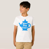 T-shirt Teapot - Plus de thé Vicar ? - Bleu moyen et blanc (Devant entier)
