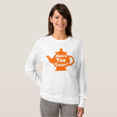 T-shirt Teapot - Plus de thé Vicar ? - Orange et blanc (Devant entier)
