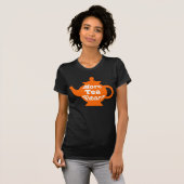T-shirt Teapot - Plus de thé Vicar ? - Orange et blanc (Devant entier)