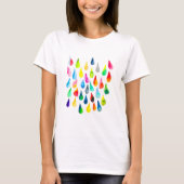 T-shirt Teardrops aquarelle coloré whimsical (Devant)