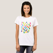 T-shirt Teardrops aquarelle coloré whimsical (Devant entier)