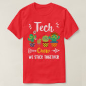 T-shirt Tech Crew, Funny Cute School Cactus Team Tech Teac (Design devant)
