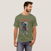 T-shirt tech de Noël avec un robot mignon (Devant entier)