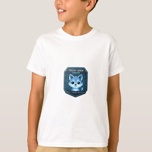 T-shirt Tech-Den Junior Construire-Créer-Découvrir (Devant)