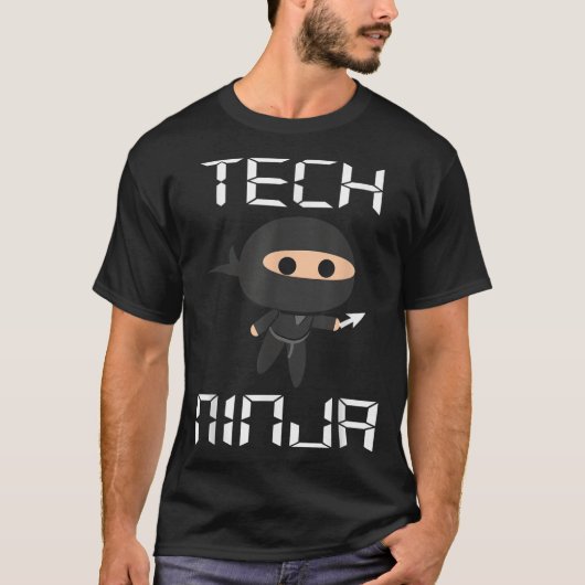 T-shirt Tech Ninja Funny IT Informatique Techie Assistance (Devant)