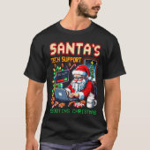 T-shirt Tech Pixel Support Santa's Rebooting (Devant)
