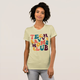 T-shirt Tech Savvy Moms Club Vibes d'été rétro Super